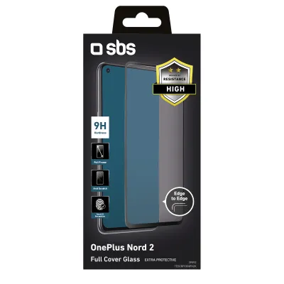 SBS - Tvrdené sklo Full Cover pre OnePlus Nord 2, čierna