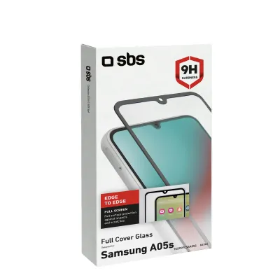 SBS - Tvrdené sklo Full Cover pre Samsung Galaxy A05 4G, čierna