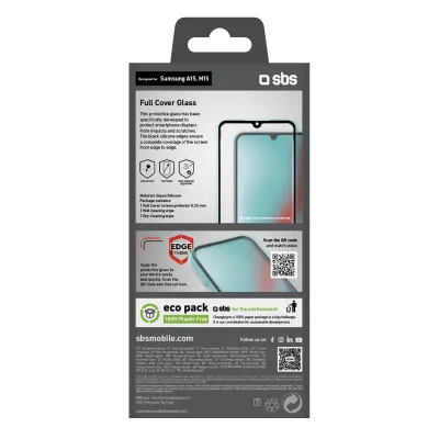 SBS - Tvrdené sklo Full Cover pre Samsung Galaxy A15 5G, čierna