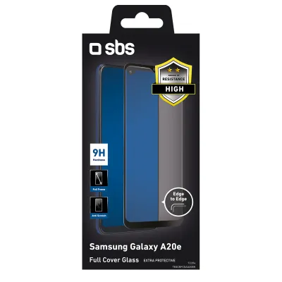 SBS - Tvrdené sklo Full Cover pre Samsung Galaxy A20e, čierna