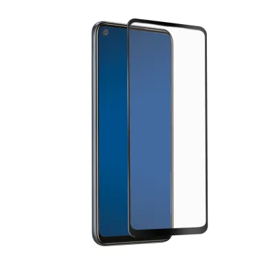 SBS - Tvrdené sklo Full Cover pre Samsung Galaxy A21s, čierna