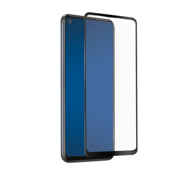 SBS - Tvrdené sklo Full Cover pre Samsung Galaxy A21s, čierna