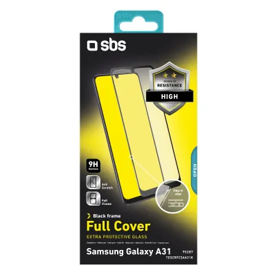 SBS - Tvrdené sklo Full Cover pre Samsung Galaxy A31/A32/A33, čierna