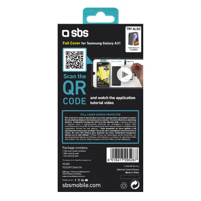 SBS - Tvrdené sklo Full Cover pre Samsung Galaxy A31/A32/A33, čierna