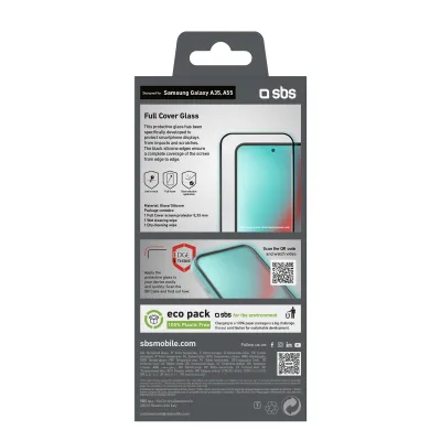 SBS - Tvrdené sklo Full Cover pre Samsung Galaxy A35/A55, čierna