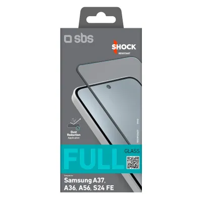 SBS - Tvrdené sklo Full Cover pre Samsung Galaxy A37/A36/A56/S24 FE, čierna