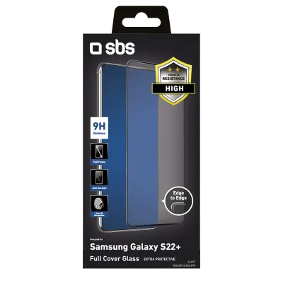 SBS - Tvrdené sklo Full Cover pre Samsung Galaxy S23+/S22+, čierna