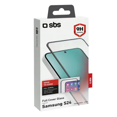 SBS - Tvrdené sklo Full Cover pre Samsung Galaxy S24 5G, čierna
