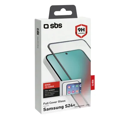 SBS - Tvrdené sklo Full Cover pre Samsung Galaxy S24+ 5G, čierna