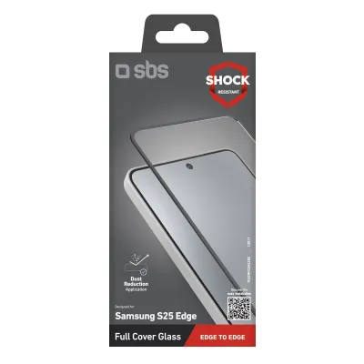 SBS - Tvrdené sklo Full Cover pre Samsung Galaxy S25 Edge, čierna