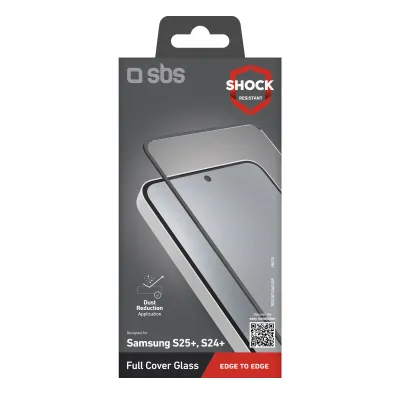 SBS - Tvrdené sklo Full Cover pre Samsung Galaxy S25+/S24+, čierna