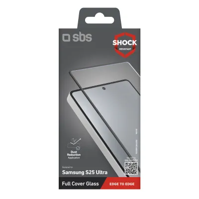SBS - Tvrdené sklo Full Cover pre Samsung Galaxy S25 Ultra, čierna