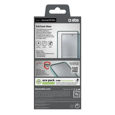SBS - Tvrdené sklo Full Cover pre Samsung Galaxy S25 Ultra, čierna