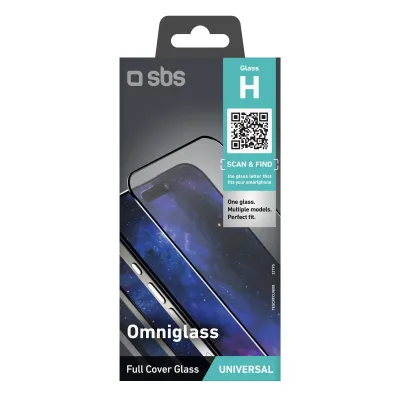 SBS - Univerzálne tvrdené sklo Omniglass H, čierna