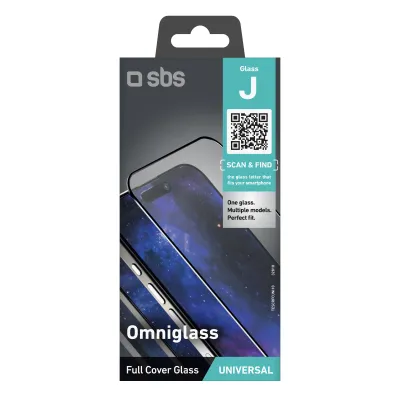 SBS - Univerzálne tvrdené sklo Omniglass J, čierna