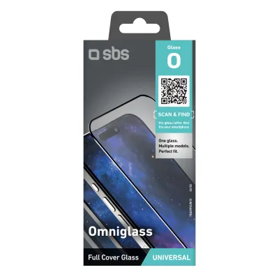 SBS - Univerzálne tvrdené sklo Omniglass O, čierna