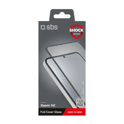 SBS - Tvrdené sklo Full Cover pre Xiaomi Redmi 14C, čierna