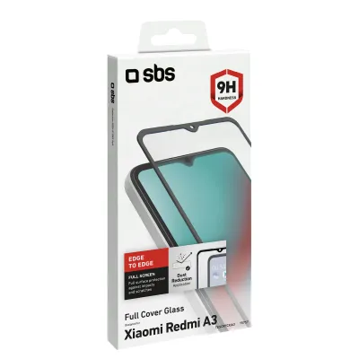 SBS - Tvrdené sklo Full Cover pre Xiaomi Redmi A3, čierna