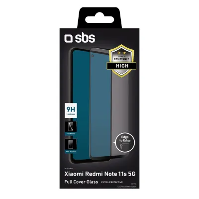 SBS - Tvrdené sklo Full Cover pre Xiaomi Redmi Note 11s 5G, čierna
