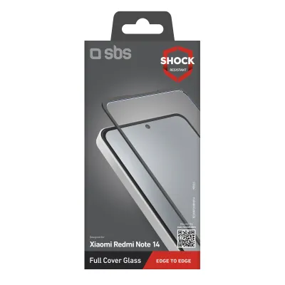 SBS - Tvrdené sklo Full Cover pre Xiaomi Redmi Note 14 5G, čierna