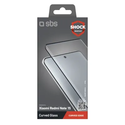 SBS - Tvrdené sklo Full Cover pre Xiaomi Redmi Note 15, čierna