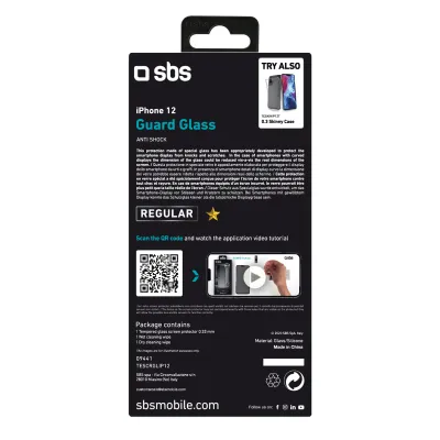 SBS - Tvrdené sklo pre iPhone 12 mini, číra