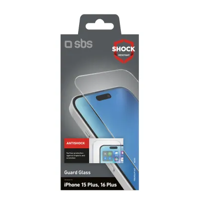 SBS - Tvrdené sklo Guard Glass pre iPhone 16 Plus/15 Plus, číra