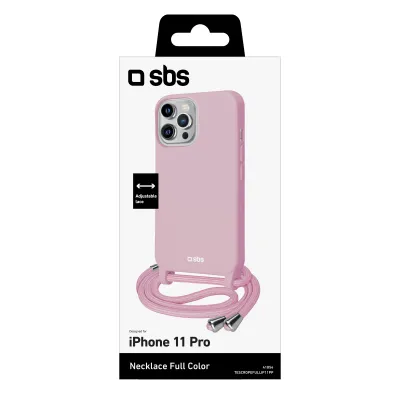 SBS - Puzdro Necklace pre iPhone 11 Pro, ružová