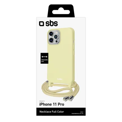 SBS - Puzdro Necklace pre iPhone 11 Pro, žltá
