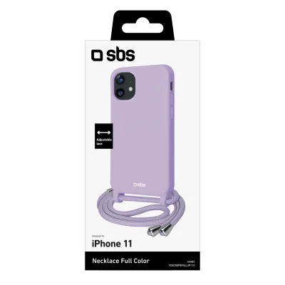 SBS - Puzdro Necklace pre iPhone 11, fialová
