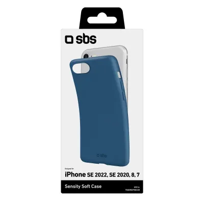 SBS - Puzdro Sensity pre iPhone SE 2022/SE 2020/8/7, modrá