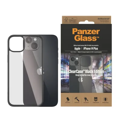 PanzerGlass - Puzdro ClearCase pre iPhone 14 Plus, čierna