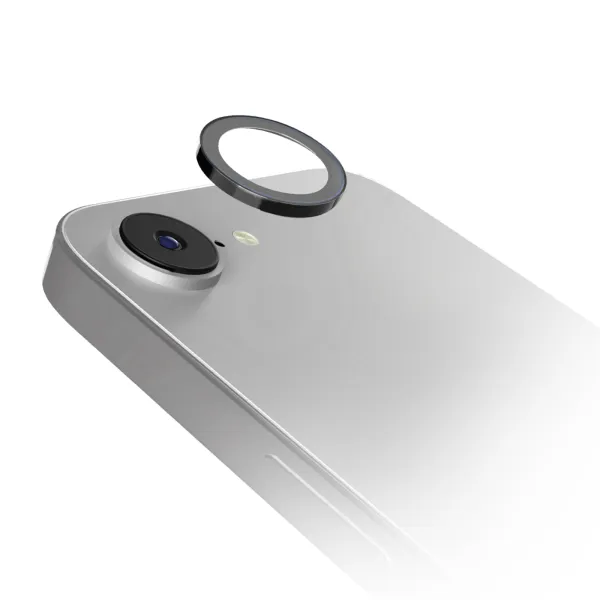 SBS - Ochranný kryt objektívu Single s aplikátorom pre iPhone 17e/16e, čierna