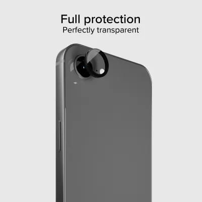 SBS - Ochranný kryt objektívu Single s aplikátorom pre iPhone 17e/16e, čierna