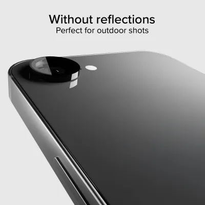 SBS - Ochranný kryt objektívu Single s aplikátorom pre iPhone 17e/16e, čierna