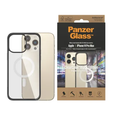 PanzerGlass - Puzdro ClearCase s MagSafe pre iPhone 14 Pro Max, čierna