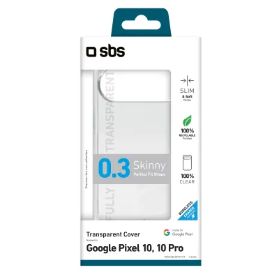 SBS - Puzdro Skinny pre Google Pixel 10/10 Pro, transparentná