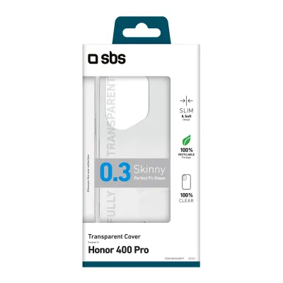 SBS - Puzdro Skinny pre Honor 400 Pro, transparentná