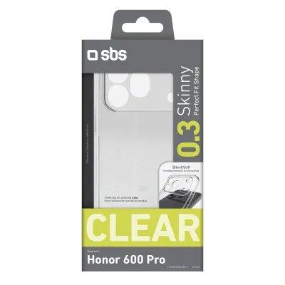 SBS - Puzdro Skinny pre Honor 600 Pro, transparentná