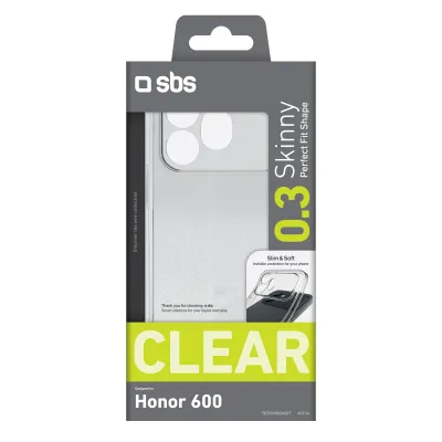 SBS - Puzdro Skinny pre Honor 600, transparentná