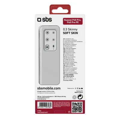 SBS - Puzdro Skinny pre Huawei P40 Pro PE/P40 Pro, transparentná