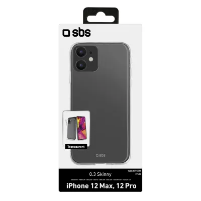 SBS - Puzdro Skinny pre iPhone 12/12 Pro, transparentná
