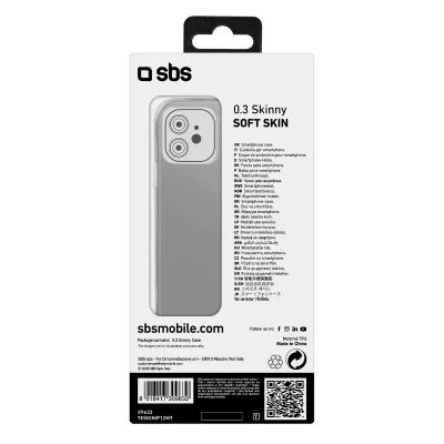 SBS - Puzdro Skinny pre iPhone 12/12 Pro, transparentná