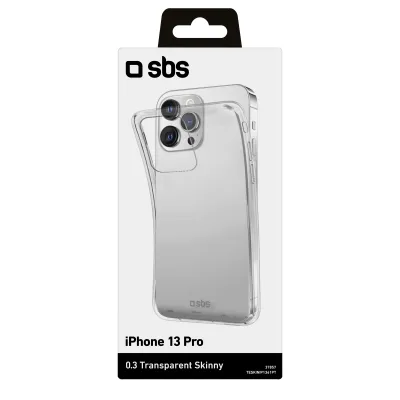 SBS - Puzdro Skinny pre iPhone 13 Pro, transparentná