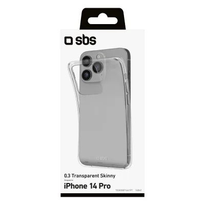 SBS - Puzdro Skinny pre iPhone 14 Pro, transparentná