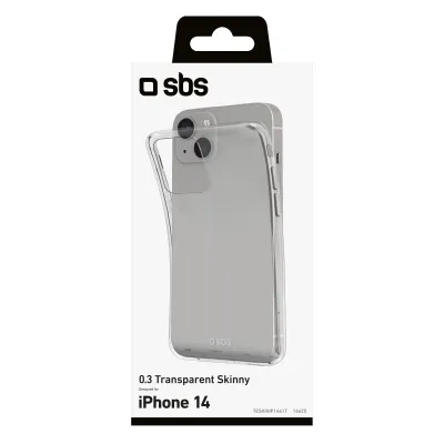 SBS - Puzdro Skinny pre iPhone 14, transparentná