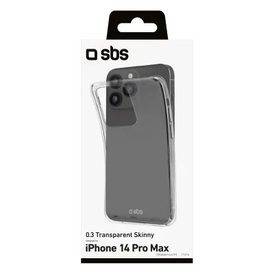 SBS - Puzdro Skinny pre iPhone 14 Pro Max, transparentná