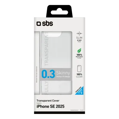 SBS - Puzdro Skinny pre iPhone 17e/16e, transparentná
