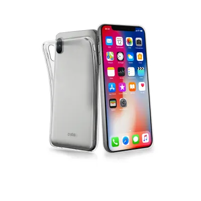 SBS - Puzdro Skinny pre iPhone XS/X, transparentná