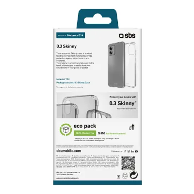 SBS - Puzdro Skinny pre Motorola Moto G14, transparentná